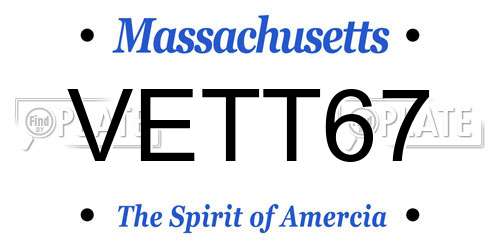 VETT67 Massachusetts License Plate