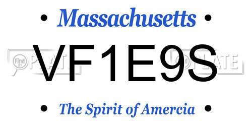 VF1E9S Massachusetts License Plate