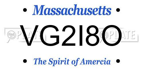 VG2I8O Massachusetts License Plate
