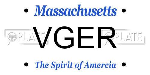 VGER Massachusetts License Plate