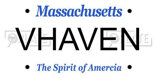 VHAVEN Massachusetts License Plate