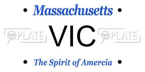 VIC Massachusetts License Plate