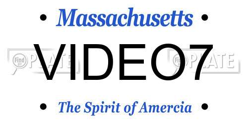 VIDEO7 Massachusetts License Plate