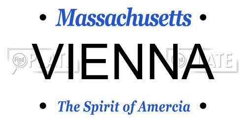 VIENNA Massachusetts License Plate