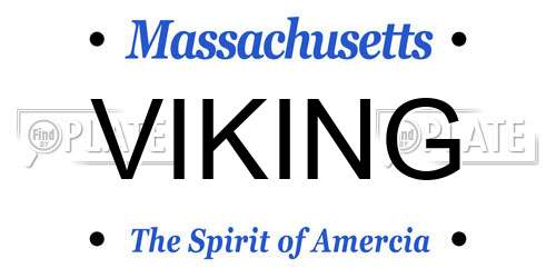 VIKING Massachusetts License Plate