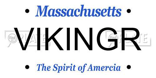 VIKINGR Massachusetts License Plate
