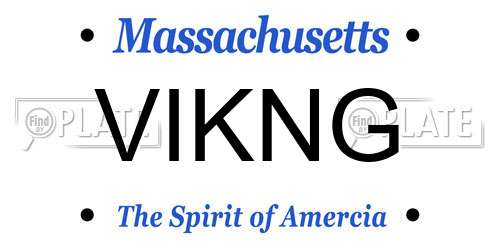 VIKNG Massachusetts License Plate