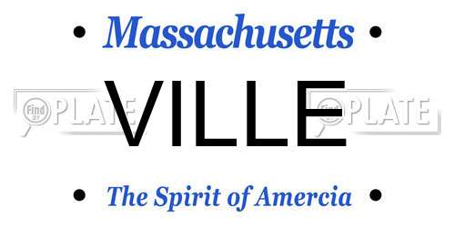 VILLE Massachusetts License Plate