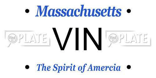 VIN Massachusetts License Plate