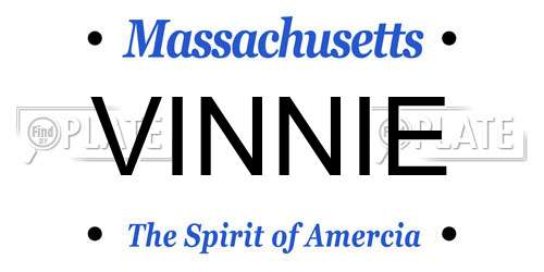 VINNIE Massachusetts License Plate