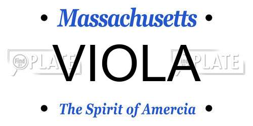 VIOLA Massachusetts License Plate