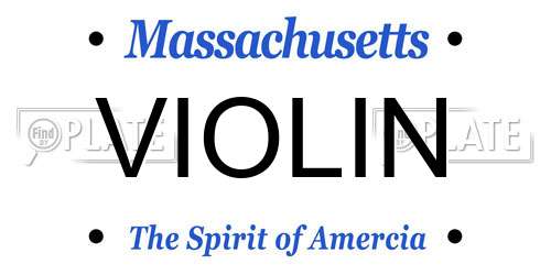 VIOLIN Massachusetts License Plate