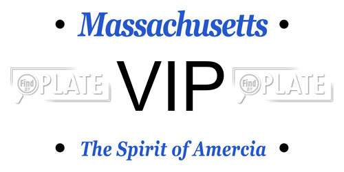 VIP Massachusetts License Plate