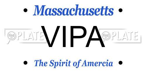 VIPA Massachusetts License Plate