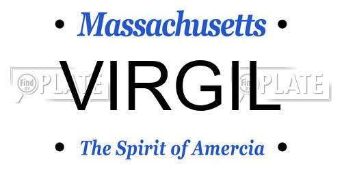 VIRGIL Massachusetts License Plate