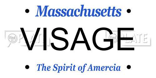 VISAGE Massachusetts License Plate