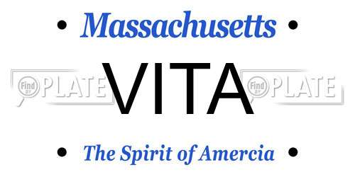 VITA Massachusetts License Plate