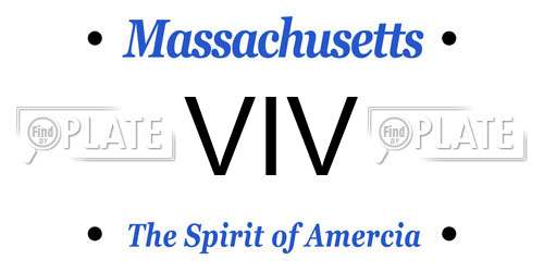 VIV Massachusetts License Plate