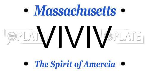 VIVIV Massachusetts License Plate