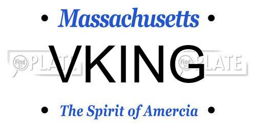 VKING Massachusetts License Plate