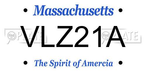 VLZ21A Massachusetts License Plate
