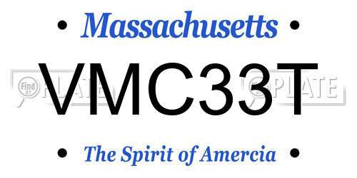 VMC33T Massachusetts License Plate