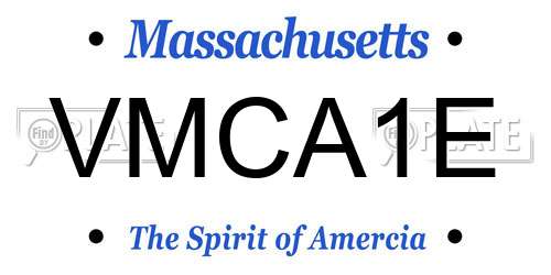 VMCA1E Massachusetts License Plate
