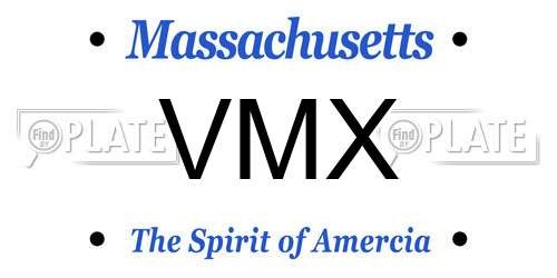 VMX Massachusetts License Plate