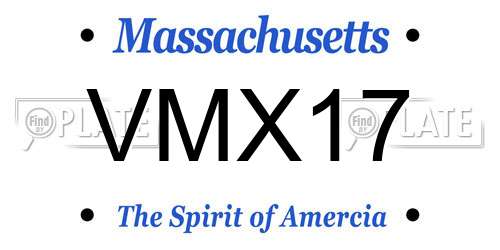 VMX17 Massachusetts License Plate