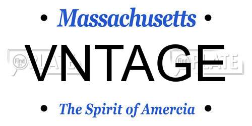 VNTAGE Massachusetts License Plate