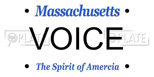 VOICE Massachusetts License Plate