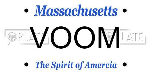 VOOM Massachusetts License Plate