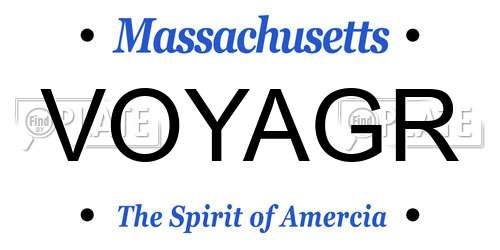 VOYAGR Massachusetts License Plate