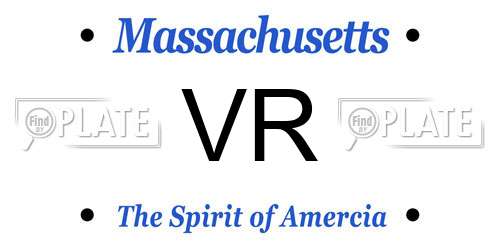 VR Massachusetts License Plate
