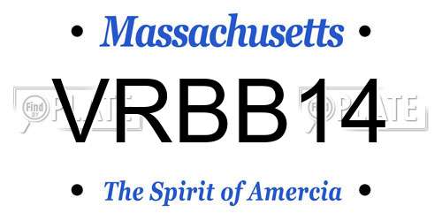 VRBB14 Massachusetts License Plate