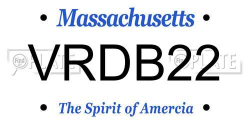VRDB22 Massachusetts License Plate