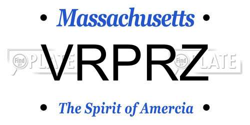 VRPRZ Massachusetts License Plate