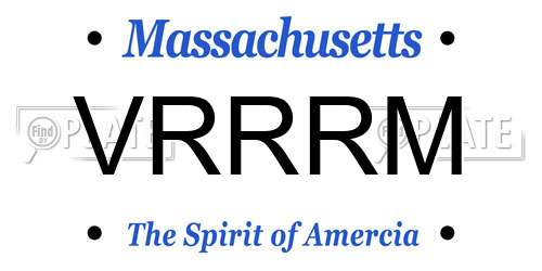 VRRRM Massachusetts License Plate