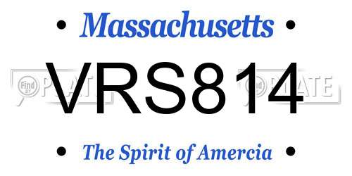 VRS814 Massachusetts License Plate