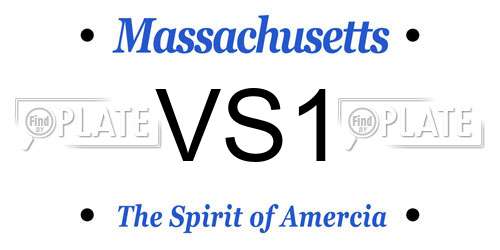 VS1 Massachusetts License Plate