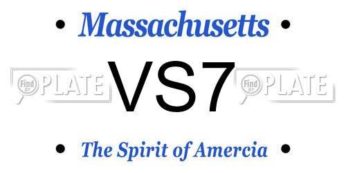 VS7 Massachusetts License Plate
