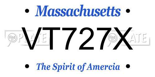 VT727X Massachusetts License Plate