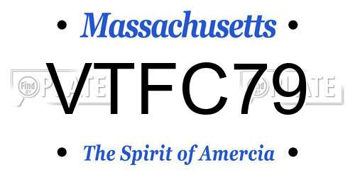VTFC79 Massachusetts License Plate