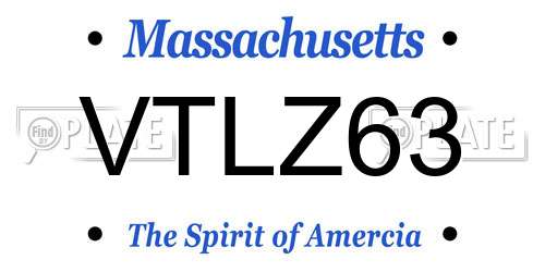 VTLZ63 Massachusetts License Plate