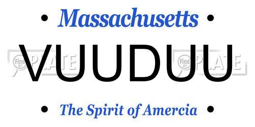 VUUDUU Massachusetts License Plate