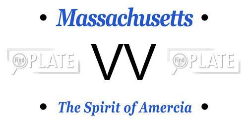 VV Massachusetts License Plate