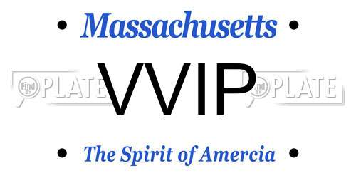 VVIP Massachusetts License Plate