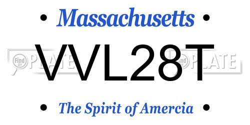 VVL28T Massachusetts License Plate