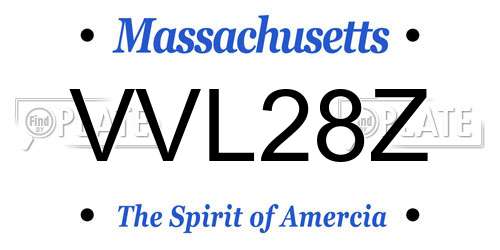 VVL28Z Massachusetts License Plate