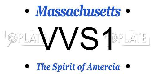 VVS1 Massachusetts License Plate